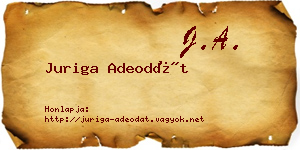 Juriga Adeodát névjegykártya